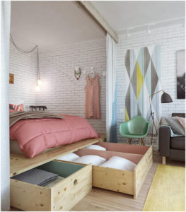 A Cute Small Home Interior with Beautiful Functionalities